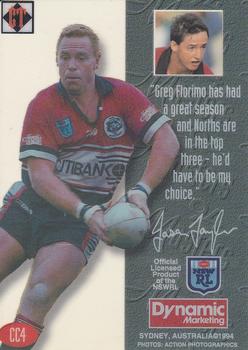 1994 Dynamic NSW Rugby League '94 Masters - Captains Choice #CC3 Mark Carroll Back